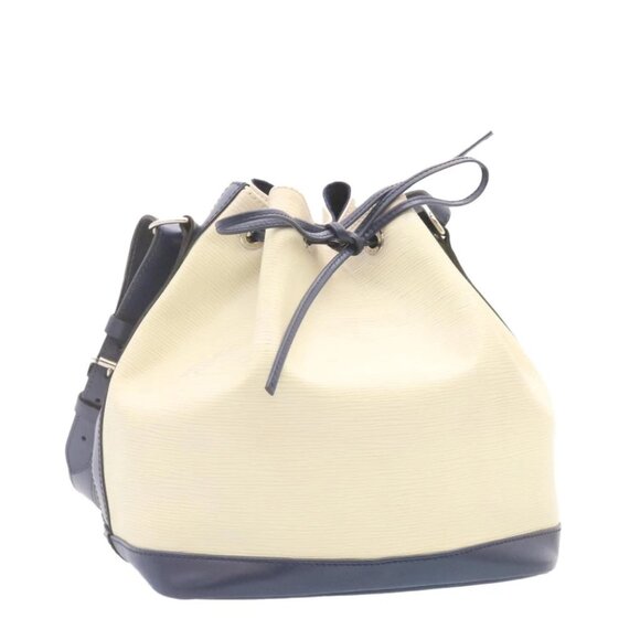 LOUIS VUITTON Epi Petit Noe Bicolor Shoulder Bag White Navy M40881 LV Auth 23256 - Picture 1 of 14